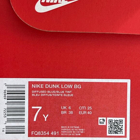 Nike Dunk Low Top BG FQ8354-491 Halloween Diffused Blue Youth 7Y/Women's 8.5 - Picture 8 of 8